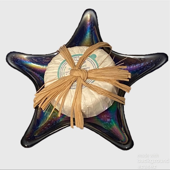 Other - Blown glass starfish dish with luxury soap